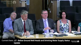 25.01.18 - Christchurch City Council Meeting - Item 17 - Below Ground Well Heads and Drinking part 1