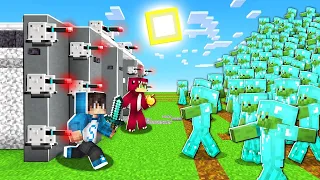 BUNKER SEGURO vs 1000 ZOMBIES de DIAMANTE en Minecraft! 😱😰 LOS COMPAS ROLEPLAY