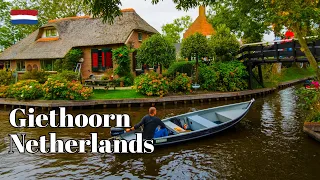 🇳🇱 Giethoorn, Netherlands -  Beautiful Dutch village -  Walking tour Through  Nothern Venice