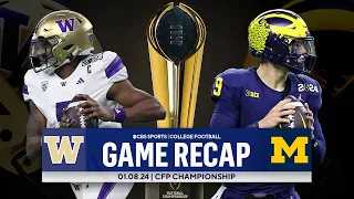 Michigan BEATS Washington To WIN 1ST NATIONAL TITLE SINCE 1997 | Game Recap | CBS Sports