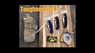 Toughness Test K390 vs Cruwear vs S110V