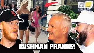 SHE GOT SO FREAKED OUT BY BUSHMAN PRANK! REACTION | OFFICE BLOKES REACT!!