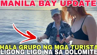 MANILA BAY UPDATE,HALA GRUPO NG MGA TURISTA LIGONG LIGO NA SA DOLOMITE BEACH! Miz July