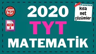 (2020) TYT MATEMATİK [+PDF] - 2020 TYT Matematik Soru Çözümleri