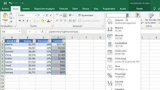 Referencias estructuradas en Excel