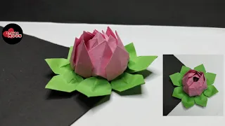 How to Make Origami Lotus Flower Step by Step | DIY Paper Lotus Flower Tutorial Easy