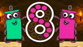 Numberblocks Numbers - Meet the Numbers 8 Golden Treasure - Educational  Kids Games