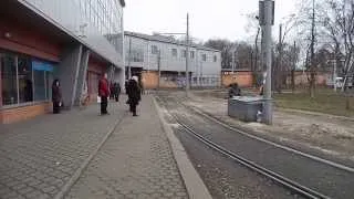 Трамвай №1 у ДИИТа - Днепропетровск, 02.01.2013