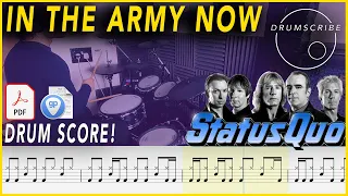 In The Army Now - Status Quo | DRUM SCORE Sheet Music Play-Along | DRUMSCRIBE