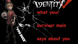 what your identity v survivor main says about you (part 1)