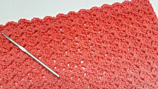 How To Crochet EASY ONE ROW Stitch For Blankets and Scarfs - Paris Stitch