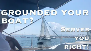 Grounding while sailing, is it good? | Sailing Family in the Ionian, Greece. Preveza Anchorage.