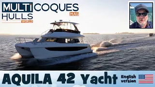 AQUILA 42 YACHT Powercat Catamaran - Boat Review Teaser - Multihulls World