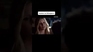 Scene vs Bloopers part16#stefansalvatore#rebekahmikaelson#paulwesley#claireholt#tvd#to#humour#shorts