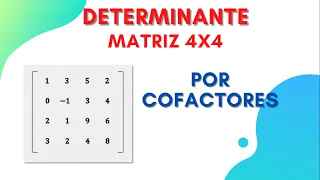 Determinante 4x4 | Método de COFACTORES | Super fácil | PASO A PASO