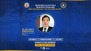 WEBINAR ON SEARCHING ACCEPTABLE RESEARCH PROBLEMS AND PRESENTING DEFENSE PAPER