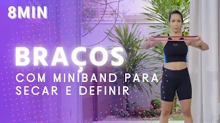 Treino para BRAÇOS com MINIBAND para Secar e Definir - Carol Borba