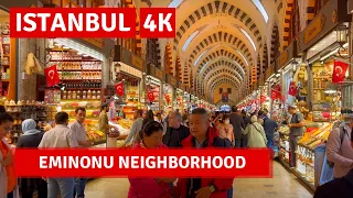 Eminonu Istanbul 2022 2 November Walking Tour|4k UHD 60fps