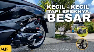 Modifikasi motor beat | Ganti yang standar dengan parts variasi.