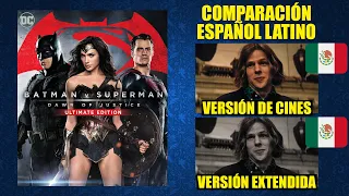 Batman vs. Superman [2016] Comparación del Doblaje Latino de Cines y Extendido | Español Latino