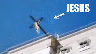 Jesus Christ Flying Over With Cross Caught On Tape