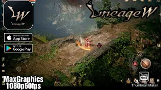 Lineage W| Gameplay(English ver) Global. MaxGraphics 1080p60fps. And download Link.