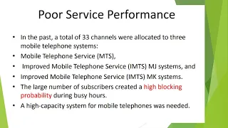limitations of conventional mobile telephone system