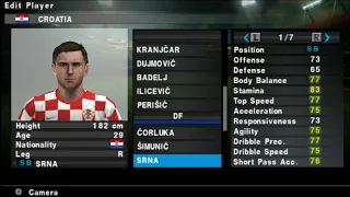 PES 2012 CROATIA All National Team Players (Europe A) Pro Evolution Soccer PS2 ⚽️