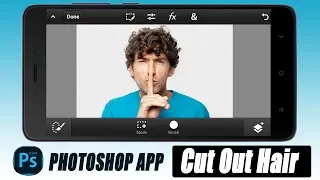 CUT OUT HAIR in mobile using Photoshop cc application