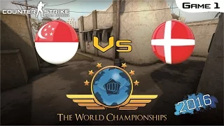 CS:GO World Championship 2016 - Singapore Vs Denmark [Game 1] (Quarter Final)