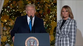 2020 National Christmas Tree Lighting: President Donald Trump, First Lady Melania Trump Dec 3 2020