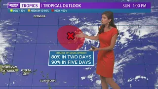 Sunday evening tropical update: 2 areas for possible development in Caribbean, Atlantic