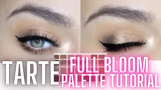 TARTE FULL BLOOM PALETTE TUTORIAL! Neutral Bronze Shimmery Smokey Eye!