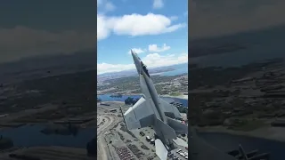 Trying to pull of the Cobra with the F-18 in Microsoft flight simulator