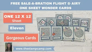 Eleven Gorgeous Cards From Just One Sheet of the Flight & Airy Designer Series Paper