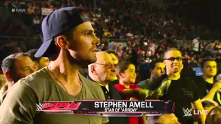 Stephen Amell at WWE Monday Night RAW (05/25/2015)