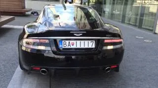 BRUTAL LOUD Aston Martin DBS start ups + accelerations