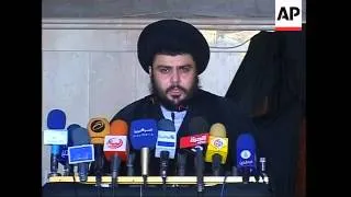 Al-Sadr speaks at Friday prayers, funerals of victims of Thursday's attacks