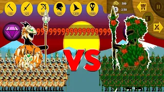 EVOLUTION OF ARMY MEGA LEAF VS BIG SAVAGE BOSS SPEARTON | STICK WAR LEGACY | STICK MASTER