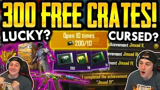 OPENING 300 FREE CRATES! INSANE LUCK OR JINXED?!