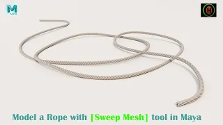 Autodesk Maya tutorial | How to Model a Rope very quickly in maya.