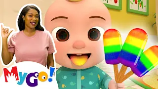 The Colors Song (with Popsicles) | MyGo! Sign Language For Kids | CoComelon - Nursery Rhymes | ASL