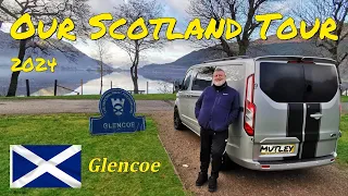 Our Scotland Tour 2024 Glencoe Vanlife uk in a Ford Transit Custom Campervan #vanlifescotland.