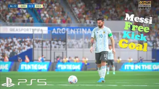 FIFA 22 [PS5] Messi Free Kick Incredible Goal National Team Gameplay [4K HDR 60FPS]