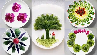 Top Chef Tells How To Carve A Cucumber Into A Tree, Elegant And Beautiful#fruitcarving