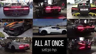 All BUGATTI CHIRON MODELS START-UP & EXHAUST SOUND