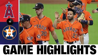 Balanced offense paces Astros in Game 1 | Angels-Astros Game Highlights 8/25/20