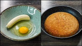 15 Minutes Snacks Recipe | Easy Banana Cake in Frying Pan | T'stove