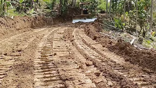 Cat D6R XL Bulldozer Working on Widening Plantation Road Very Good
