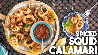 Spiced Fried Squid Calamari | Kravings
